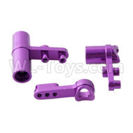 HSP 94188 spare parts-12257 102057 02025 02075-04 Upgrade Aluminum Steering Servo Saver Complete-Purple,Upgrade HSP 94188 RC Car Truck Parts,Upgrade HSP 1:10 RC Truck Spare parts Accessories,HSP 94188 Upgrade Parts